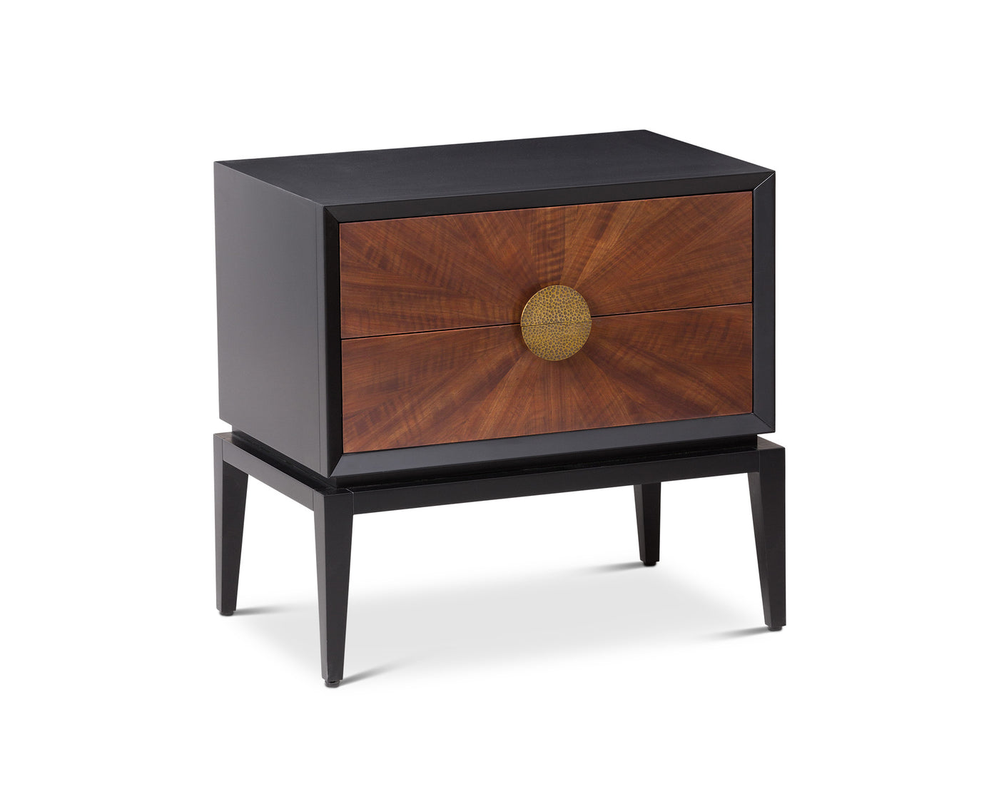 Beverly Bedside Table - Brown Wood