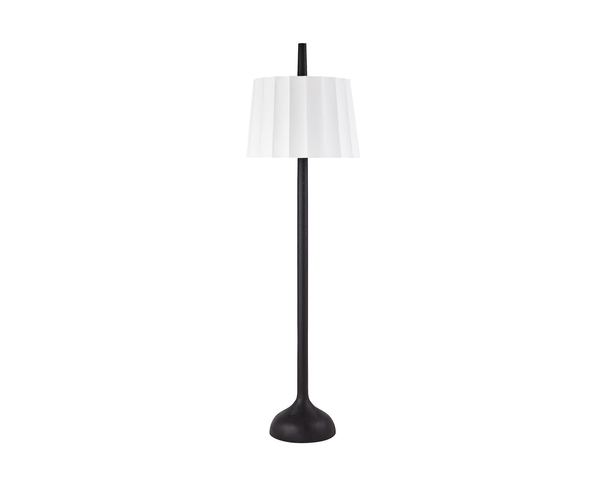 Conti Floor Lamp - White Linen/Black Ash
