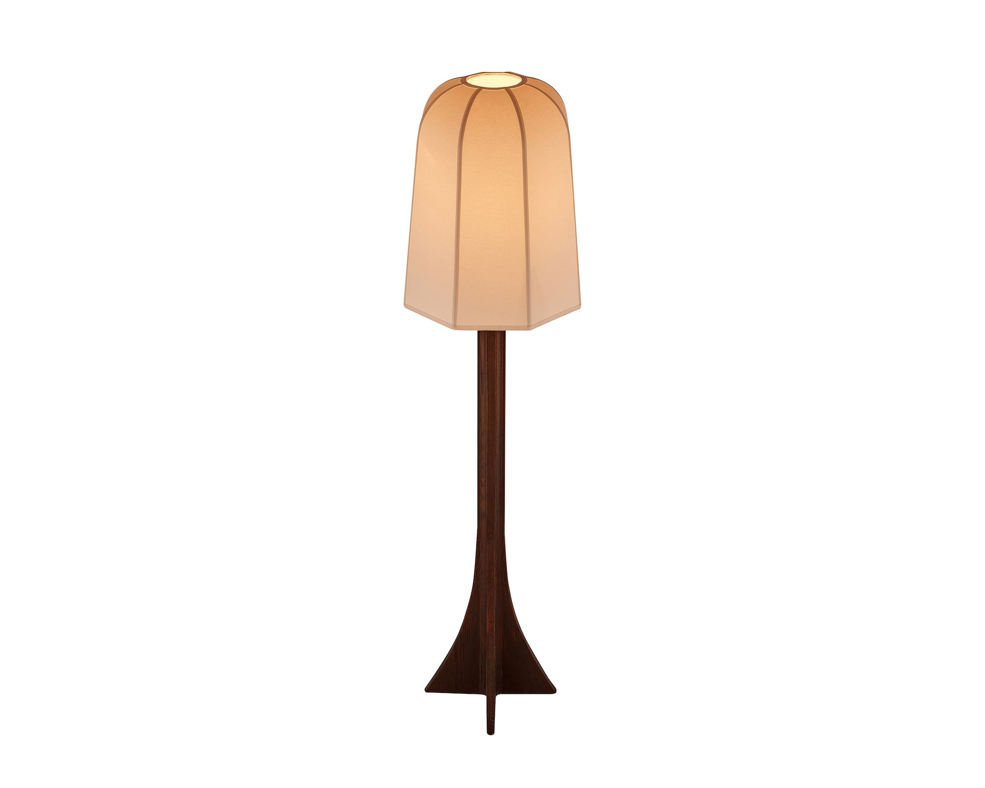 Axel Floor Lamp - Classic Brown Ash/White Linen