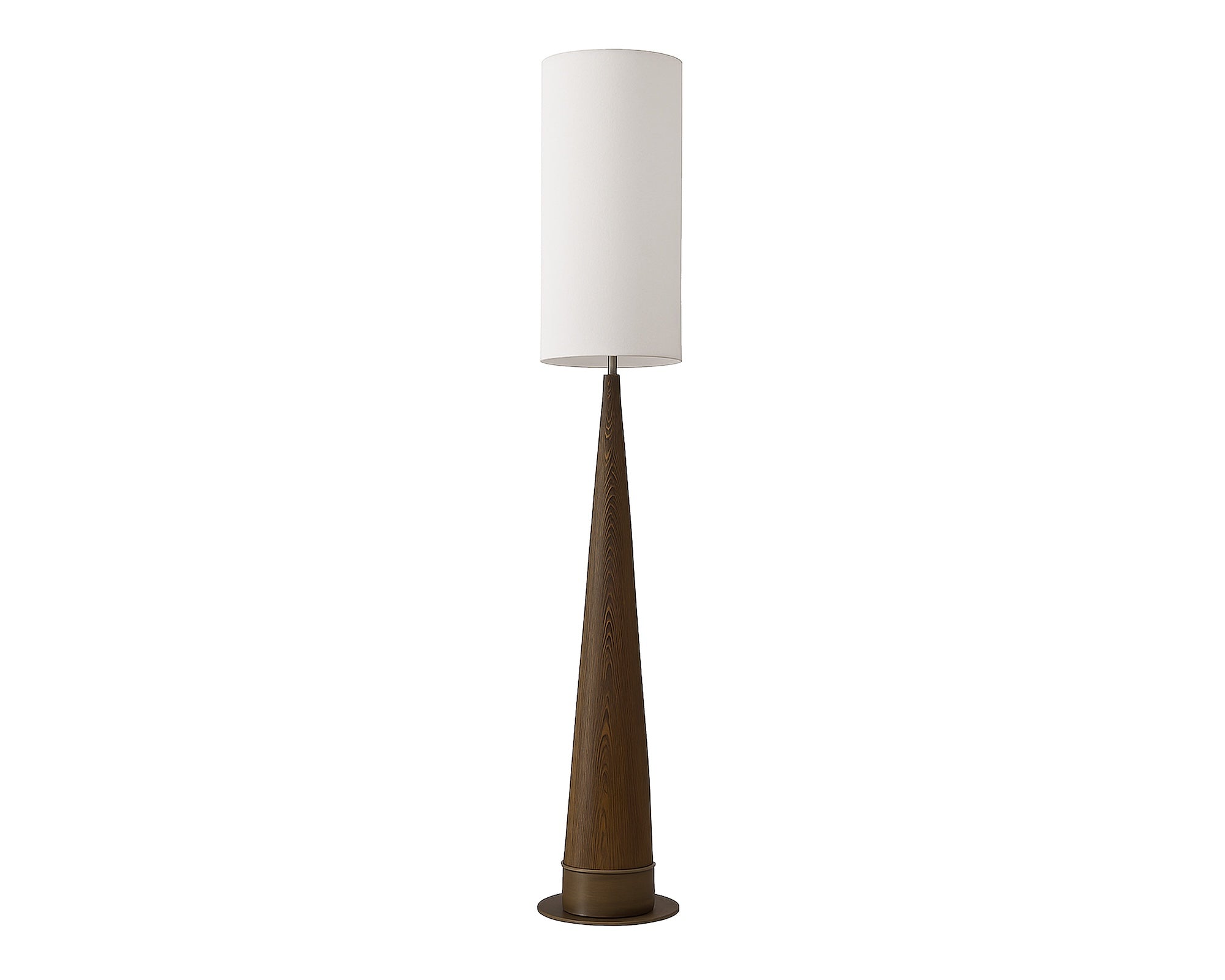 Velta Floor Lamp - Classic Brown Ash and Antique Bronze