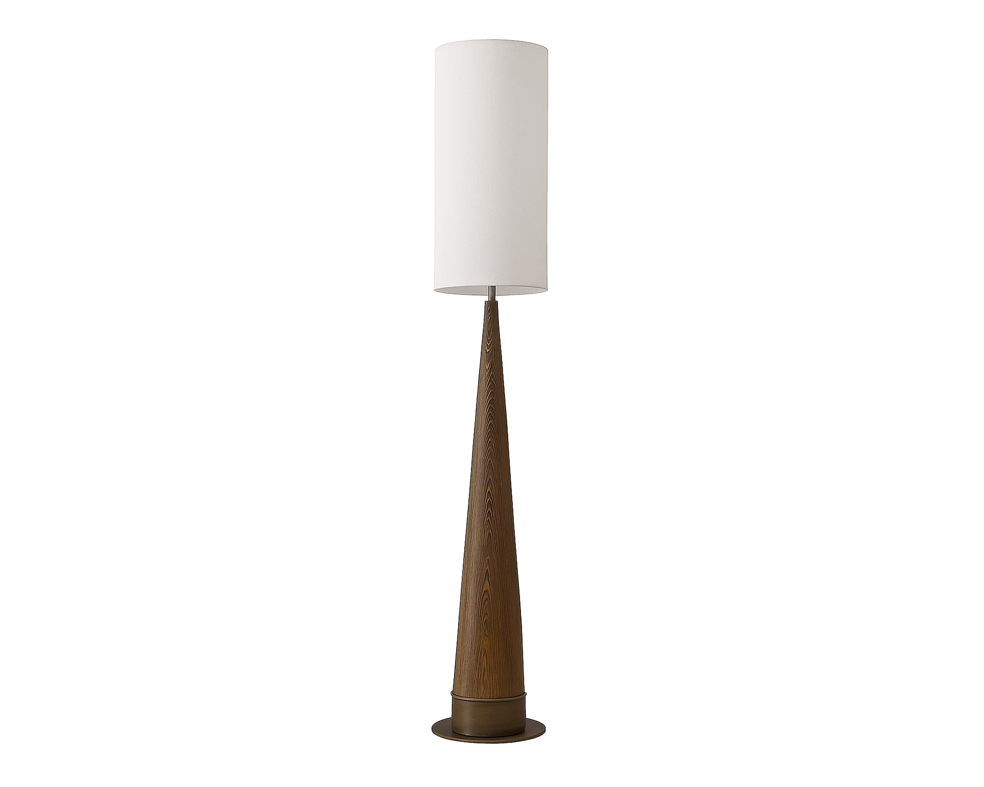 Velta Floor Lamp - Classic Brown Ash and Antique Bronze