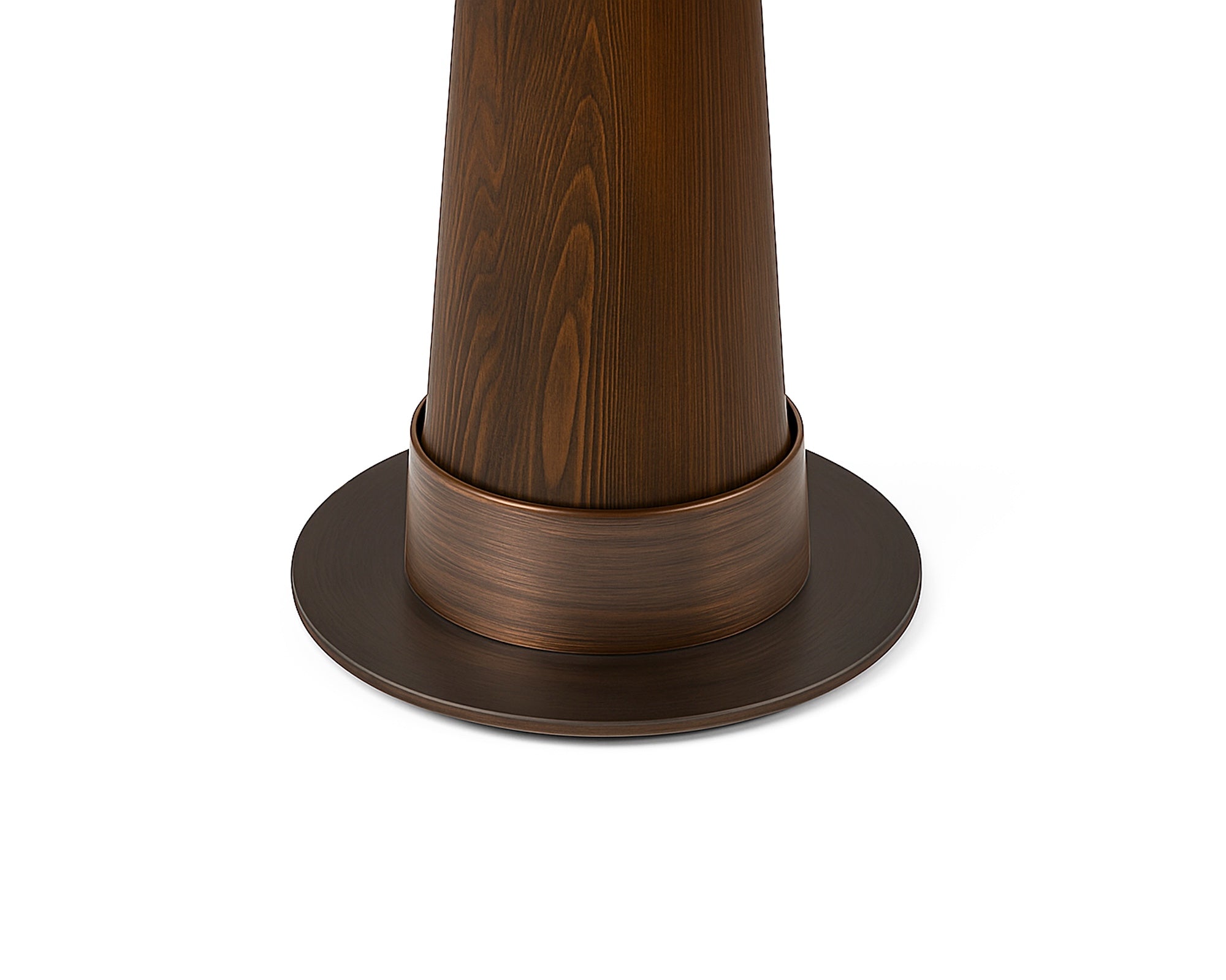 Velta Floor Lamp - Classic Brown Ash and Antique Bronze