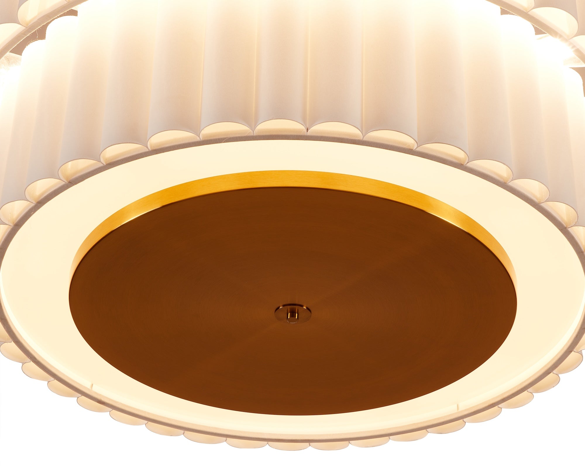 Ventus Ceiling Lamp - Antique Hairline Bronze/Off White Linen Shade