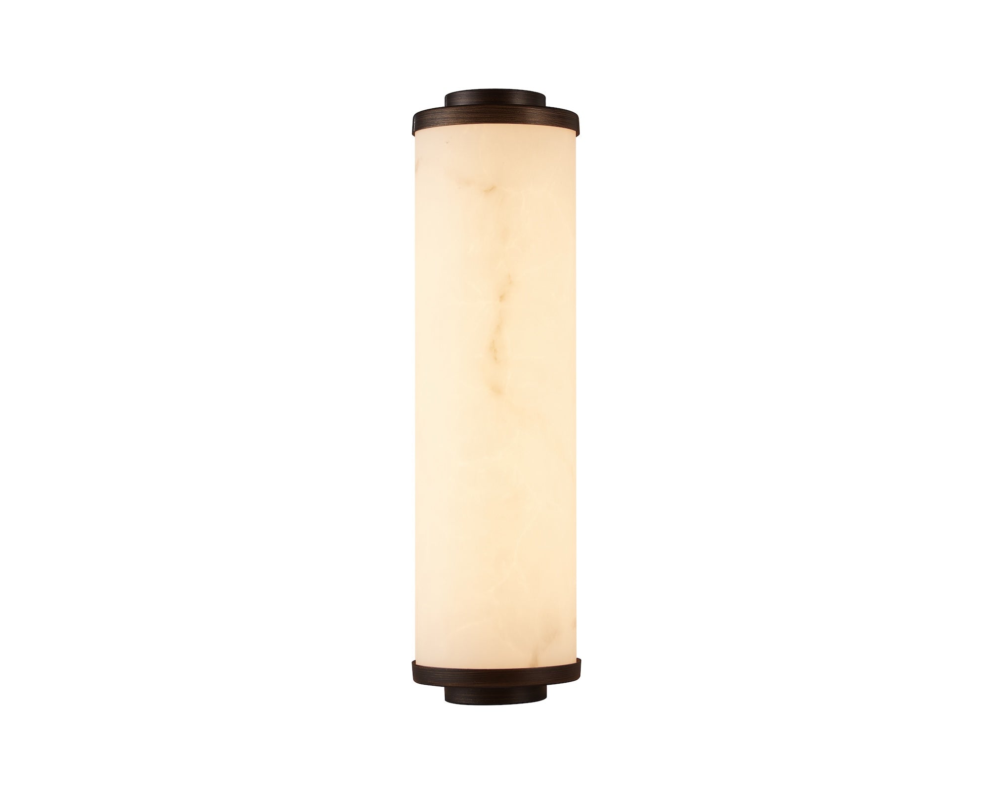 Fento IP44 (Small) Wall Lamp - Antique Bronze and Alabaster Effect