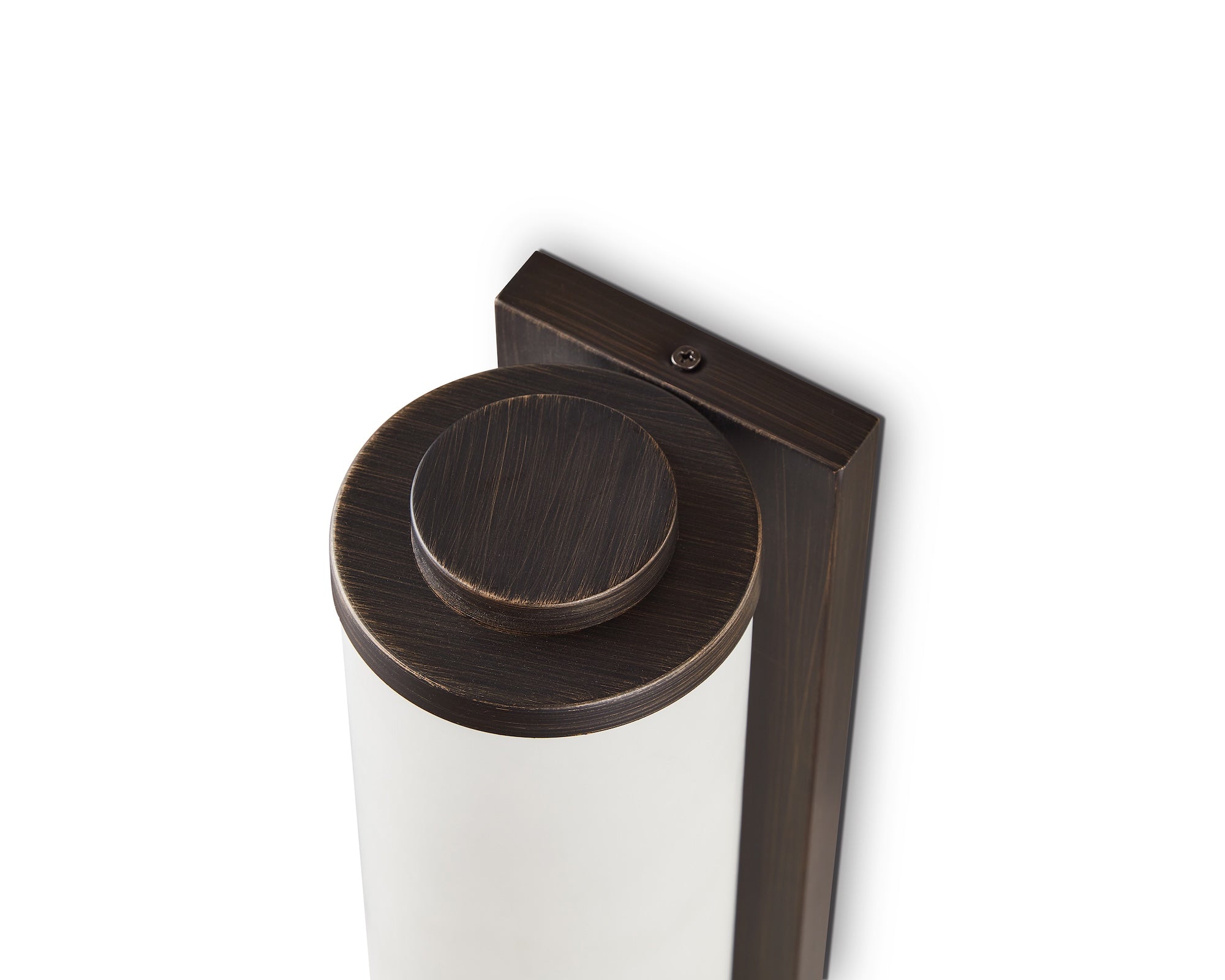 Fento IP44 (Large) Wall Lamp - Antique Bronze and Alabaster Effect