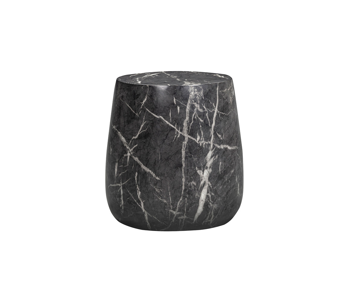 Bongo Side Table - Marquina Black Marble Effect