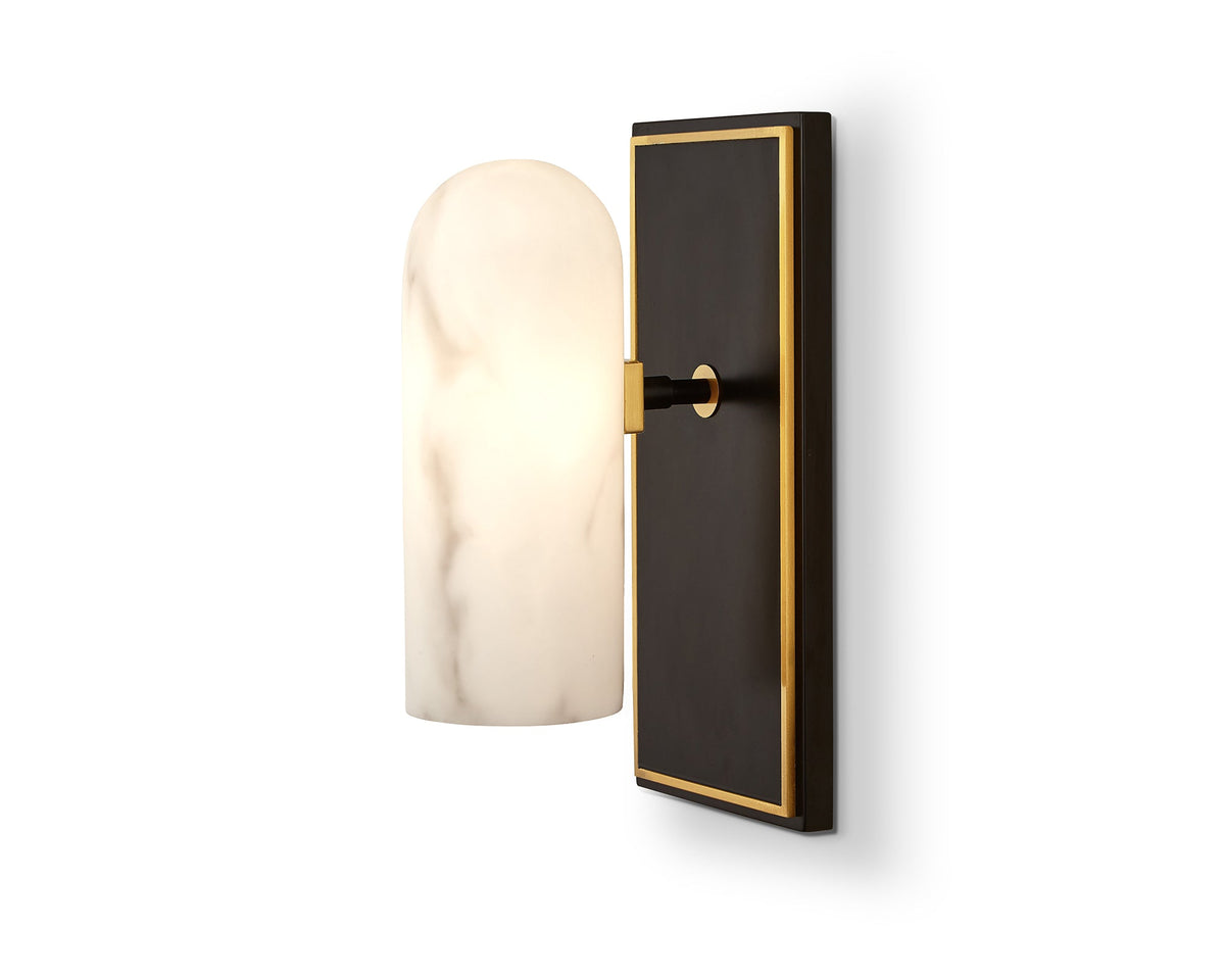 Amatti Wall Light - Alabaster, Black, Brass