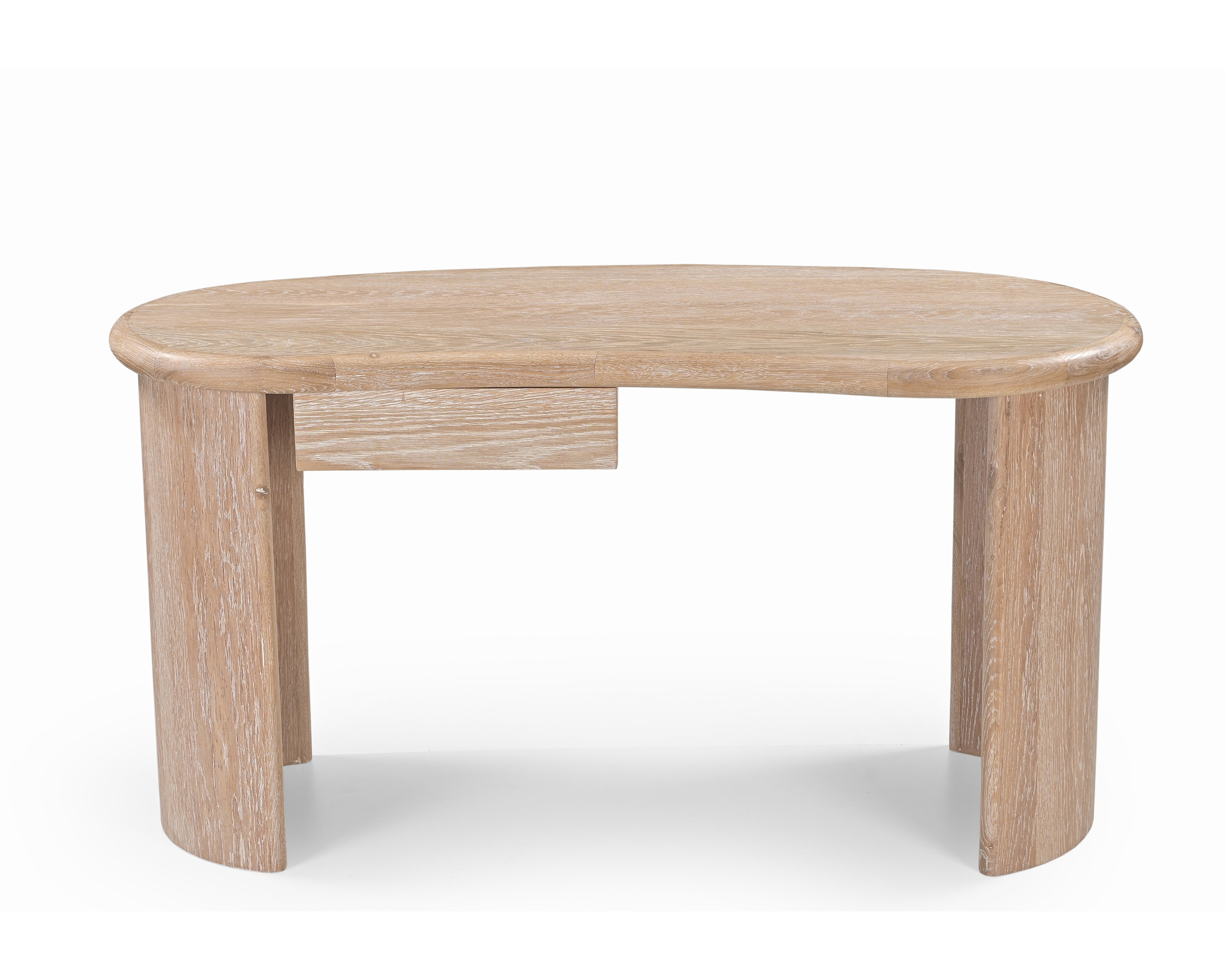 Lluna Desk - Brushed Natural American White Oak