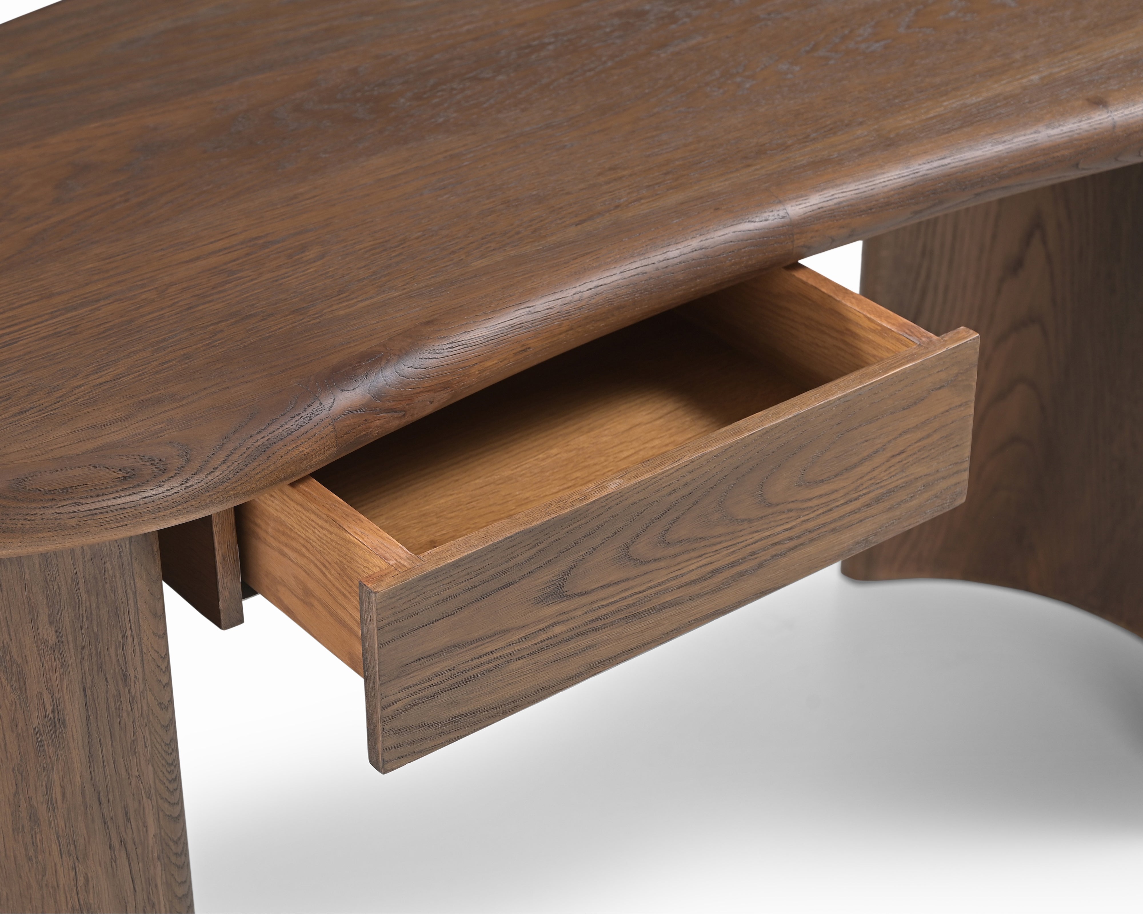 Lluna Desk - Brushed Mid-brown Oak
