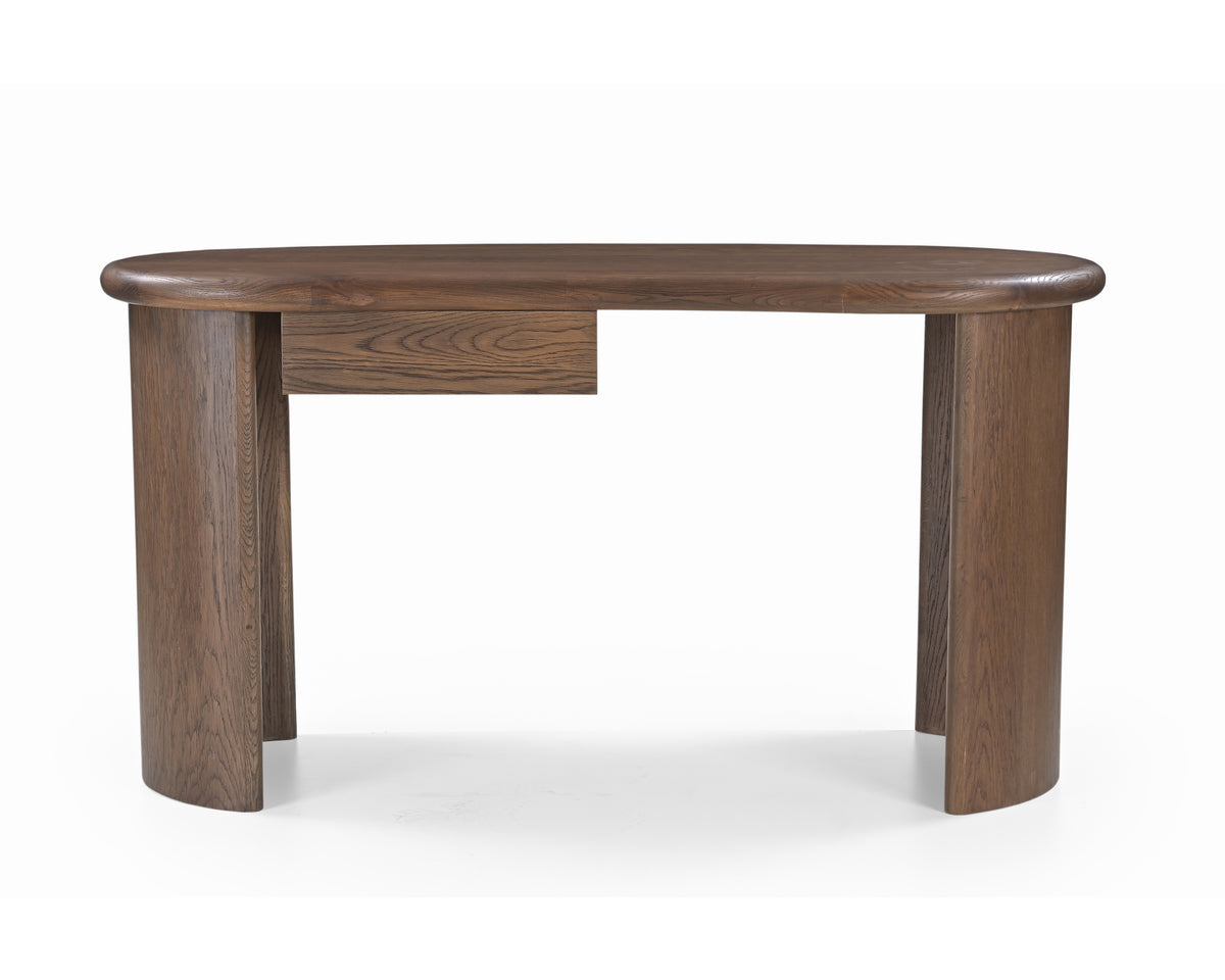 Lluna Desk - Brushed Mid Brown Oak