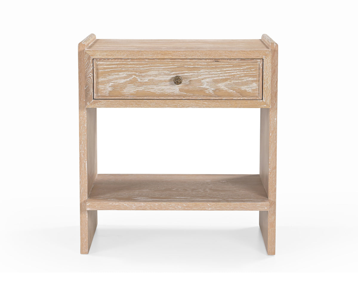 Trive Bedside Table - Brushed Natural American White Oak