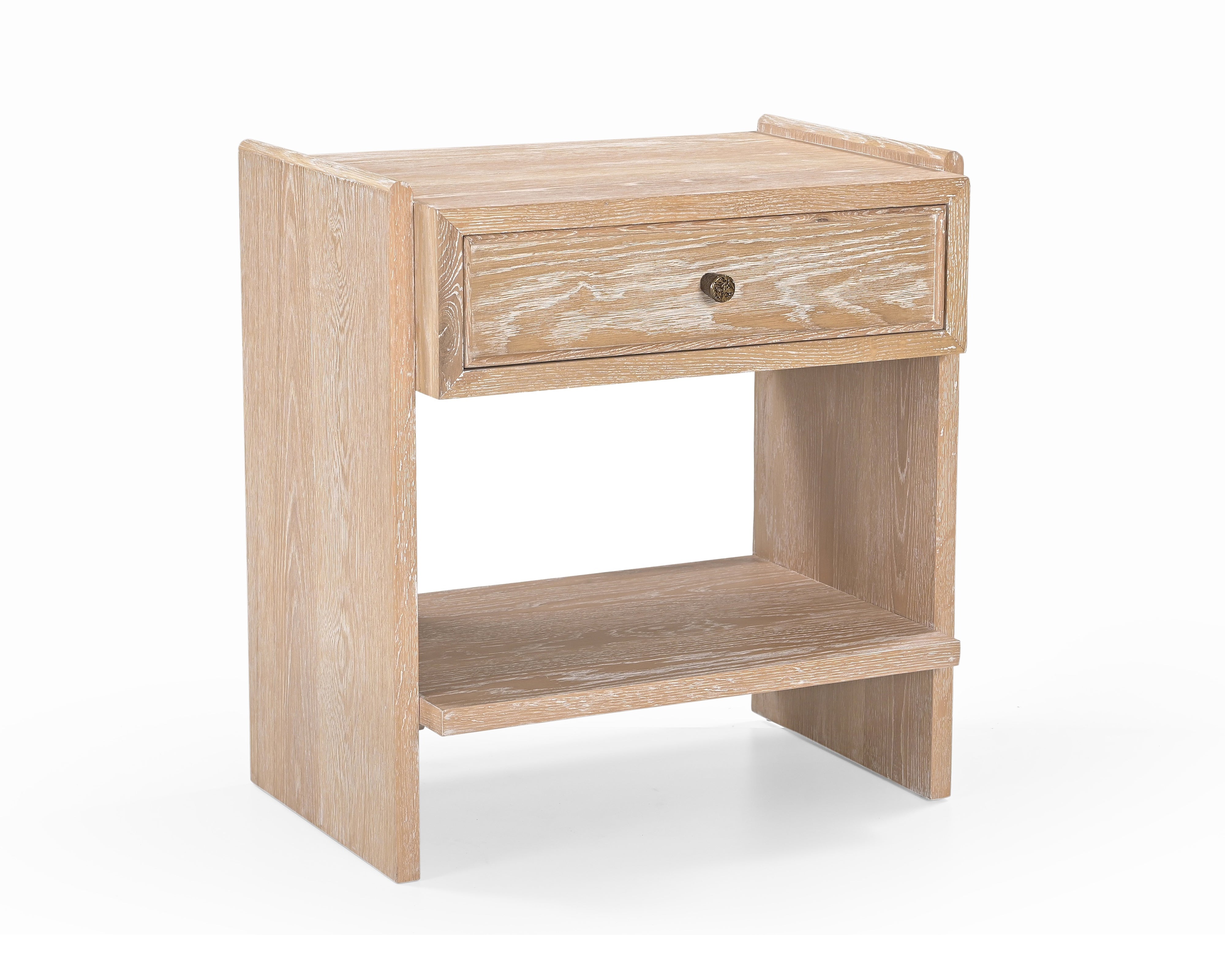 Trive Bedside Table - Brushed Natural American White Oak