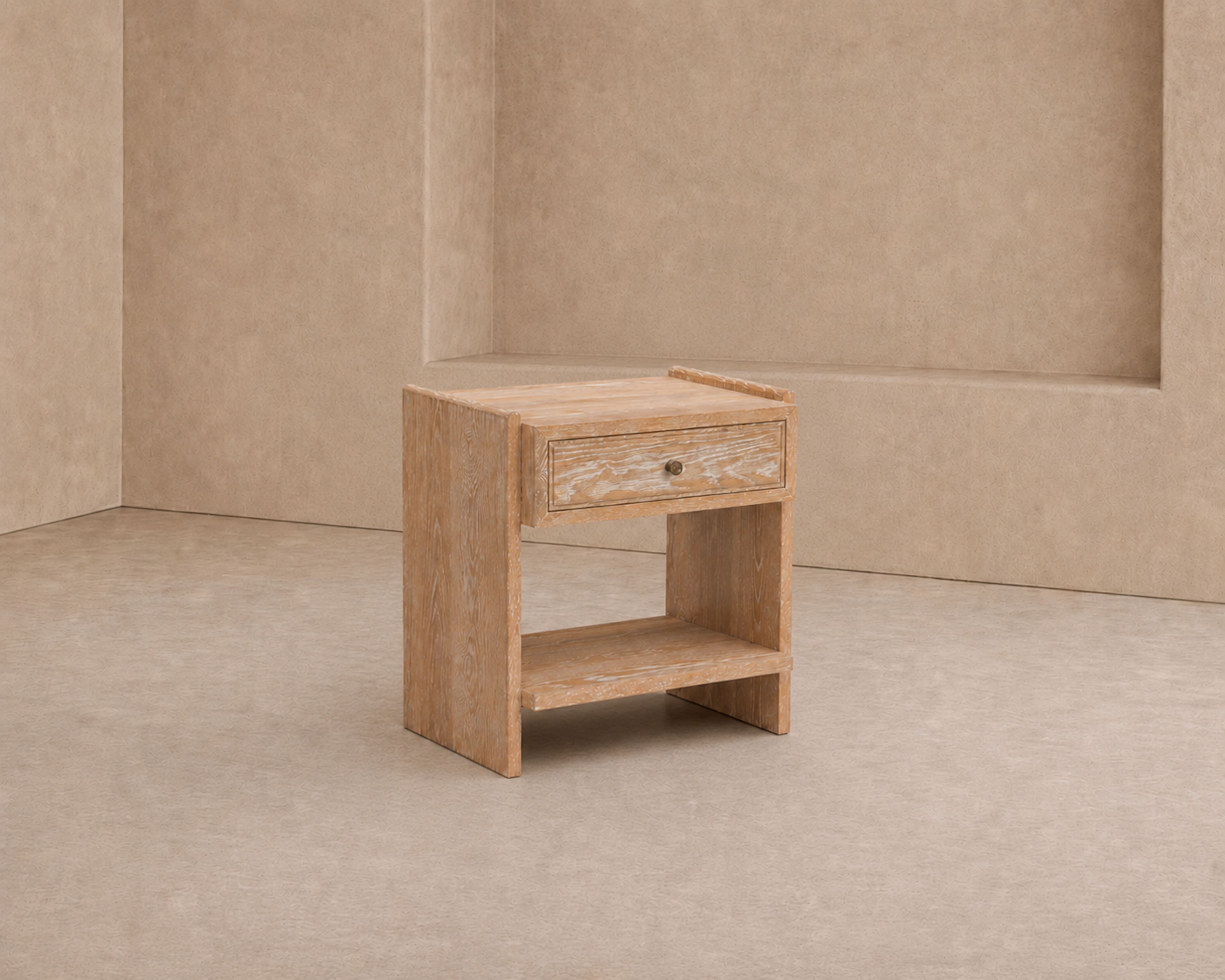 Trive Bedside Table - Brushed Natural American White Oak