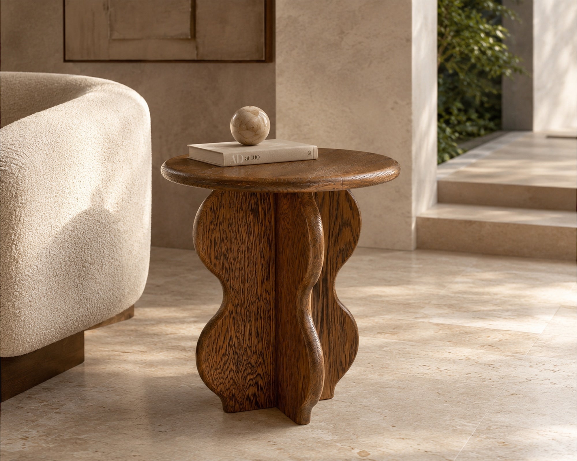 Oltok Side Table - Brushed Mid-brown Oak