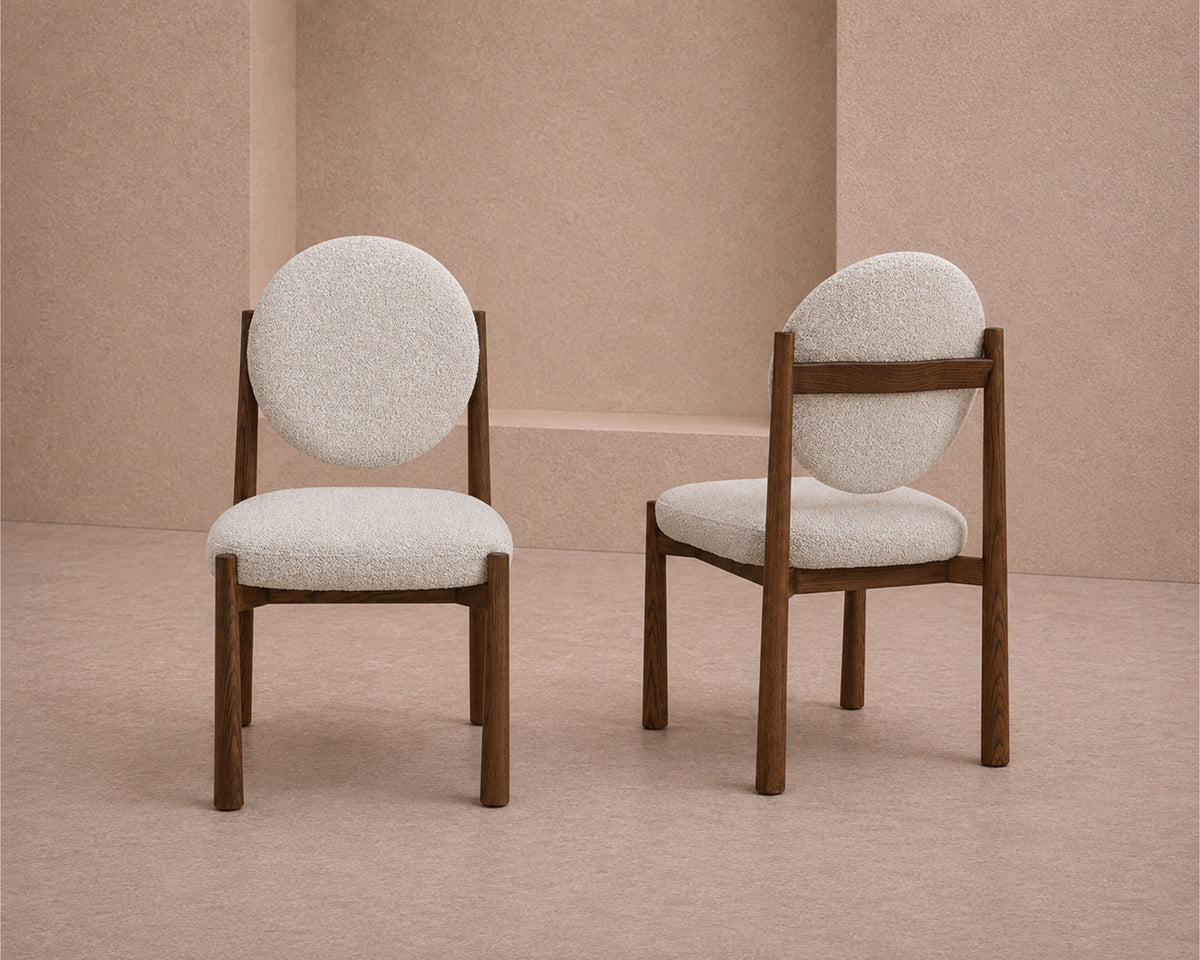 Latina Dining Chair (set of 2) - Capella Ivory & Middle Brown