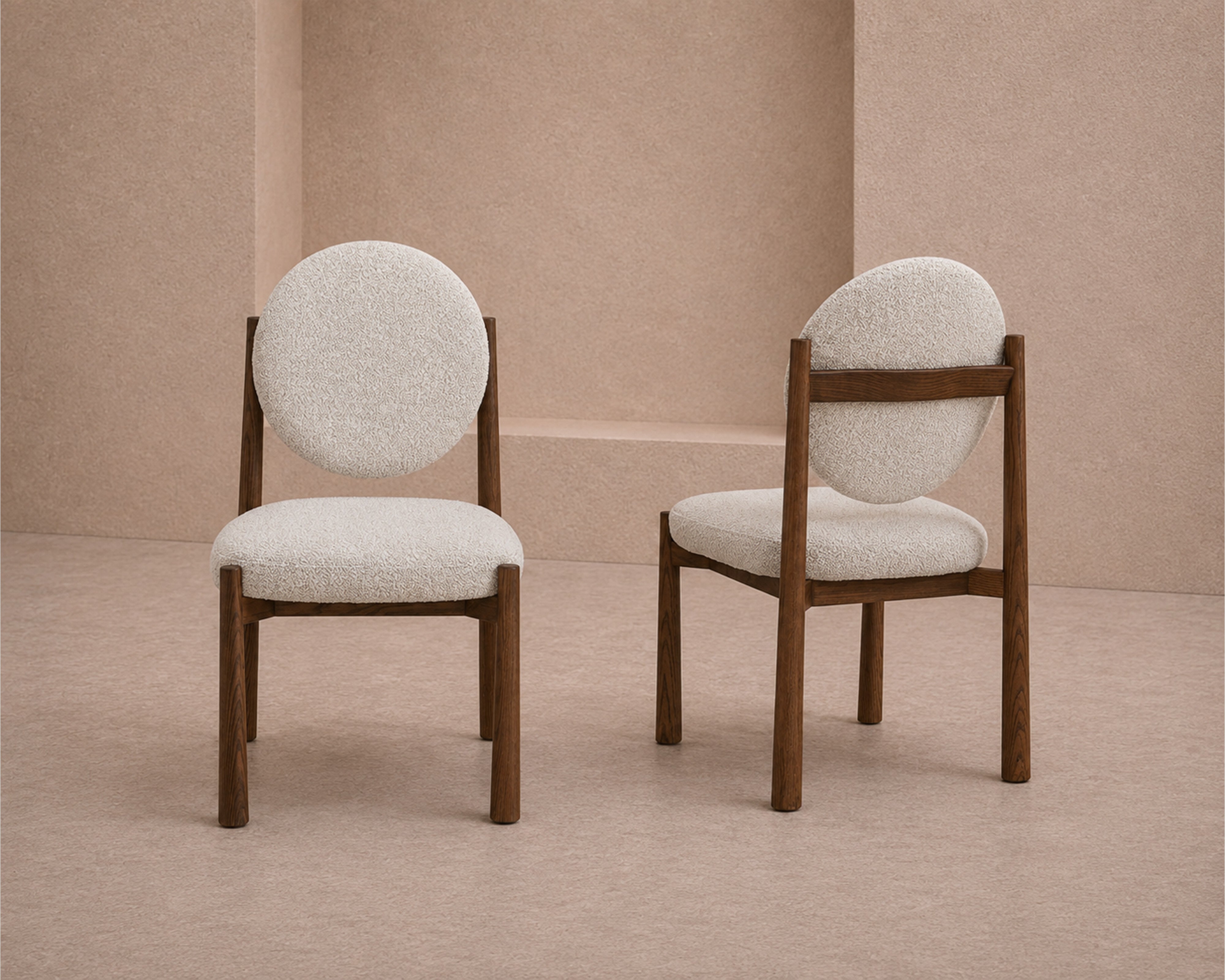 Latina Dining Chair (set of 2) - Capella Ivory & Middle Brown