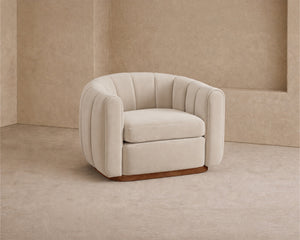Arles Occasional Chair - Melbourne Stone & Walnut