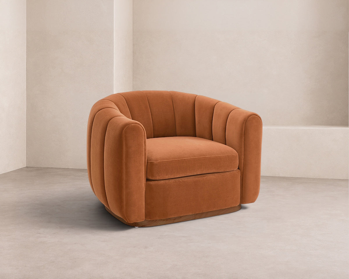 Arles Occasional Chair - Melbourne Clay & Natural Wood