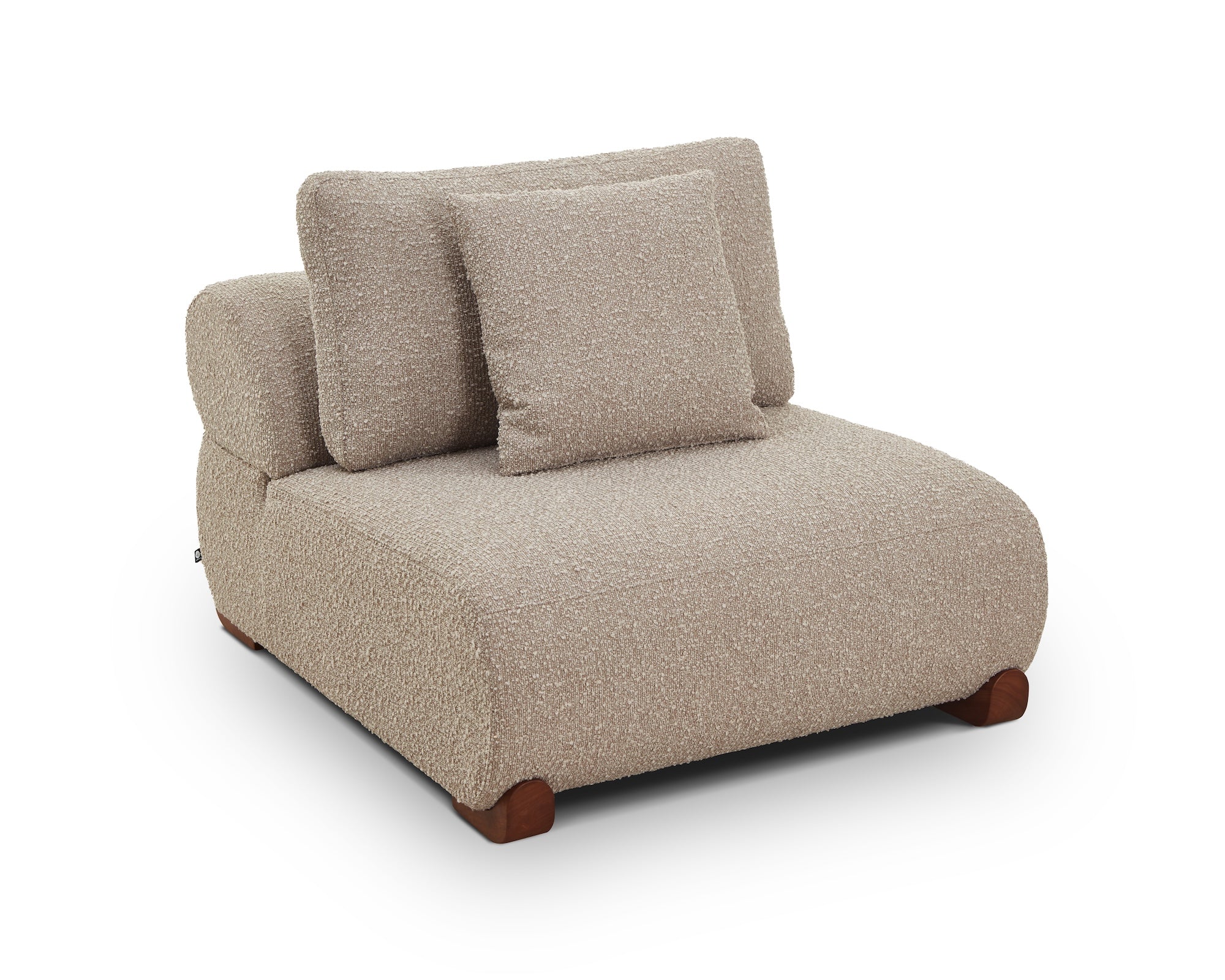 Cotto Modular Sofa Middle One Seater - Amalfy Taupe & Middle Brown
