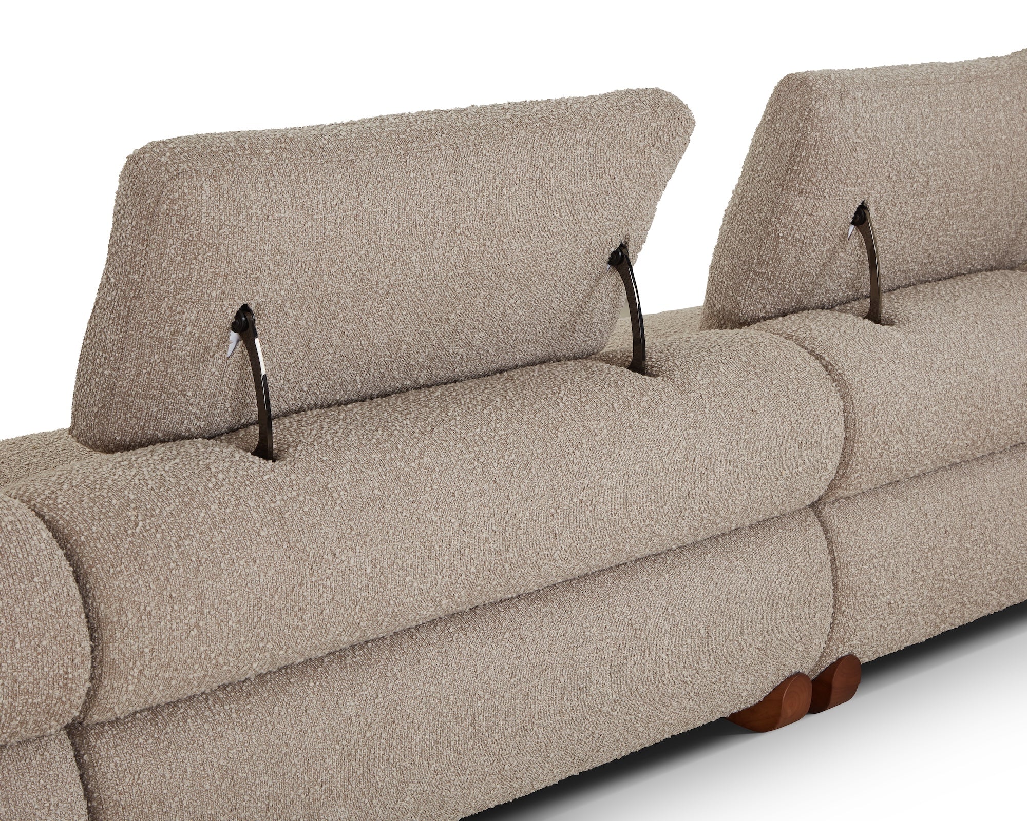 Cotto Modular Sofa Middle One Seater - Amalfy Taupe & Middle Brown