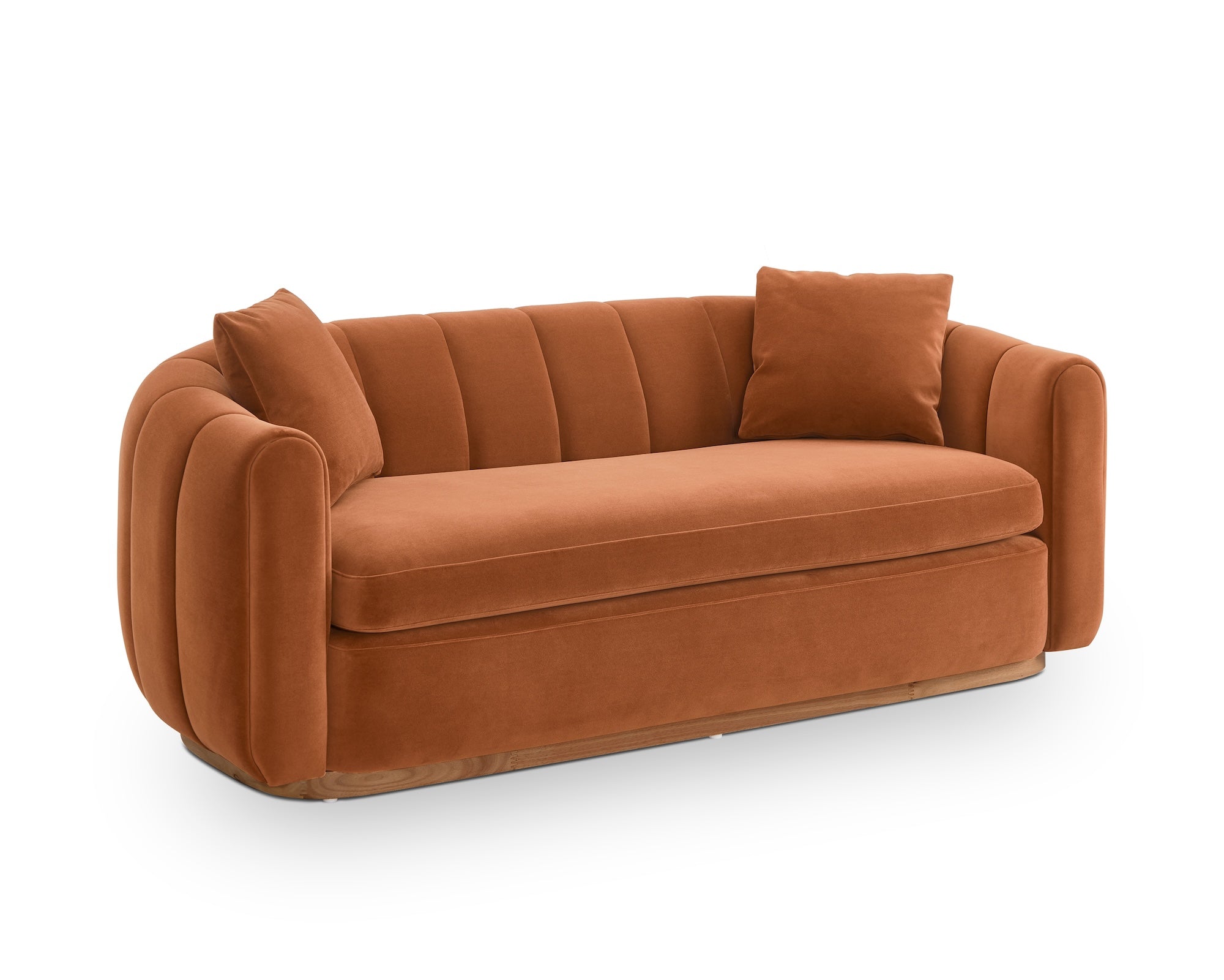 Arles 2 Seater Sofa - Melbourne Clay & Walnut