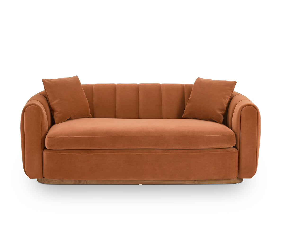 Arles 2 Seater Sofa - Melbourne Clay & Walnut