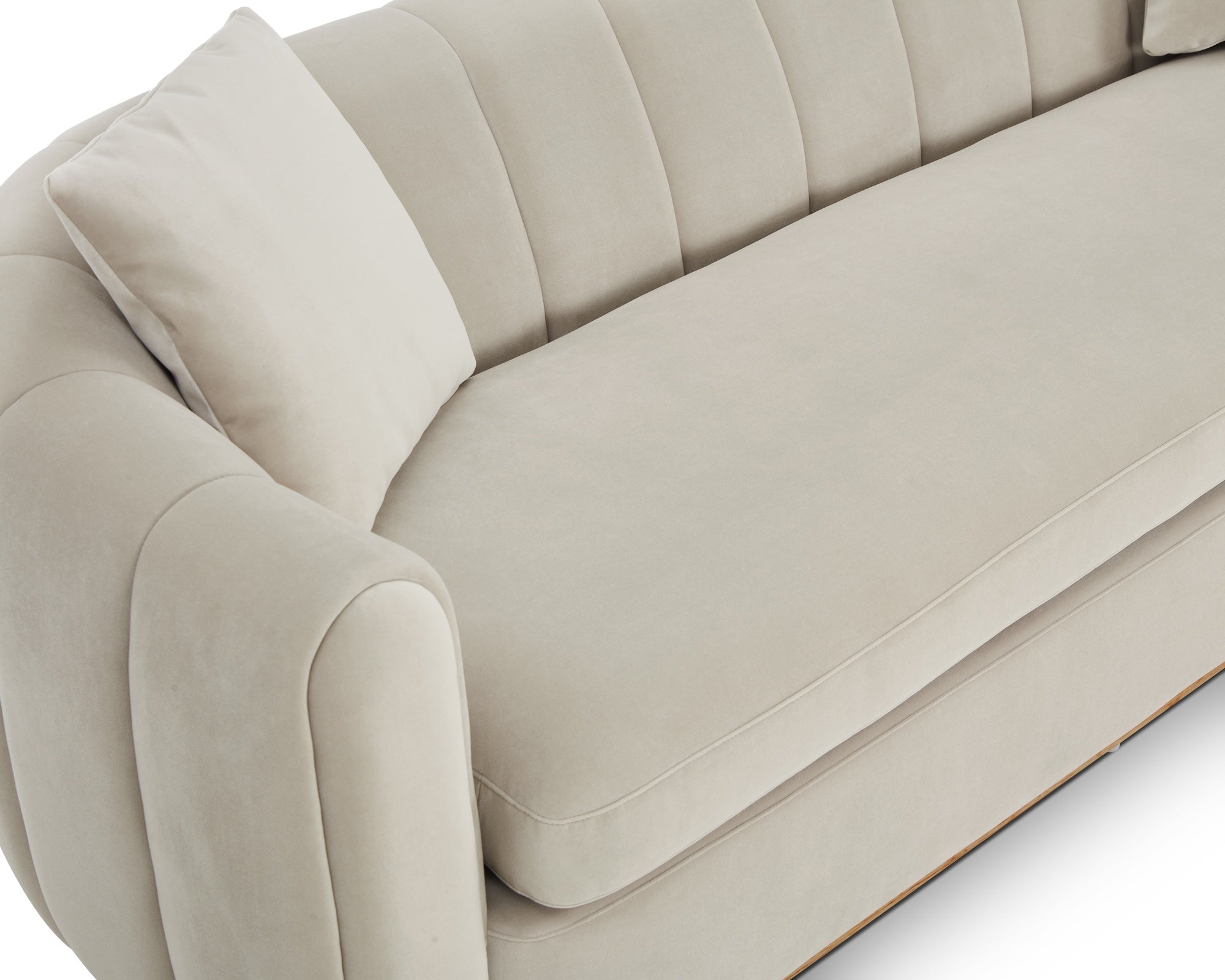 Arles 3 Seater Sofa - Melbourne Stone & Natural Wood