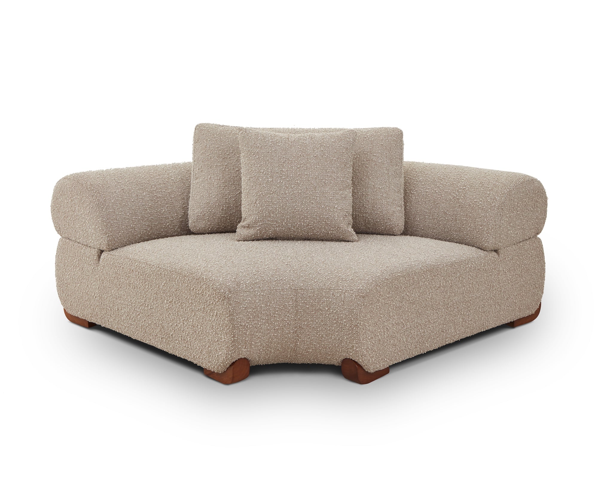 Cotto Modular Sofa Corner - Amalfy Taupe & Middle Brown