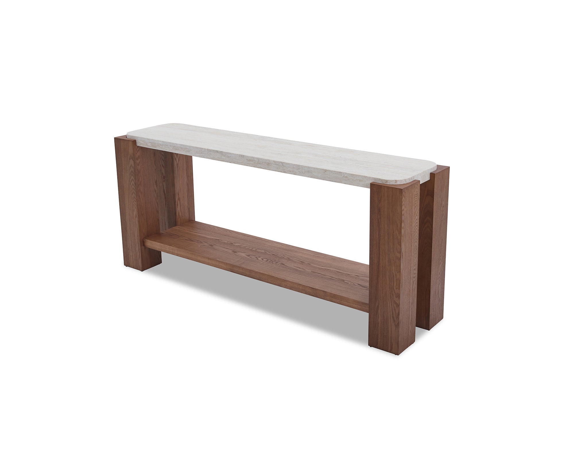 Calla Console Table - Beige/Mid Brown