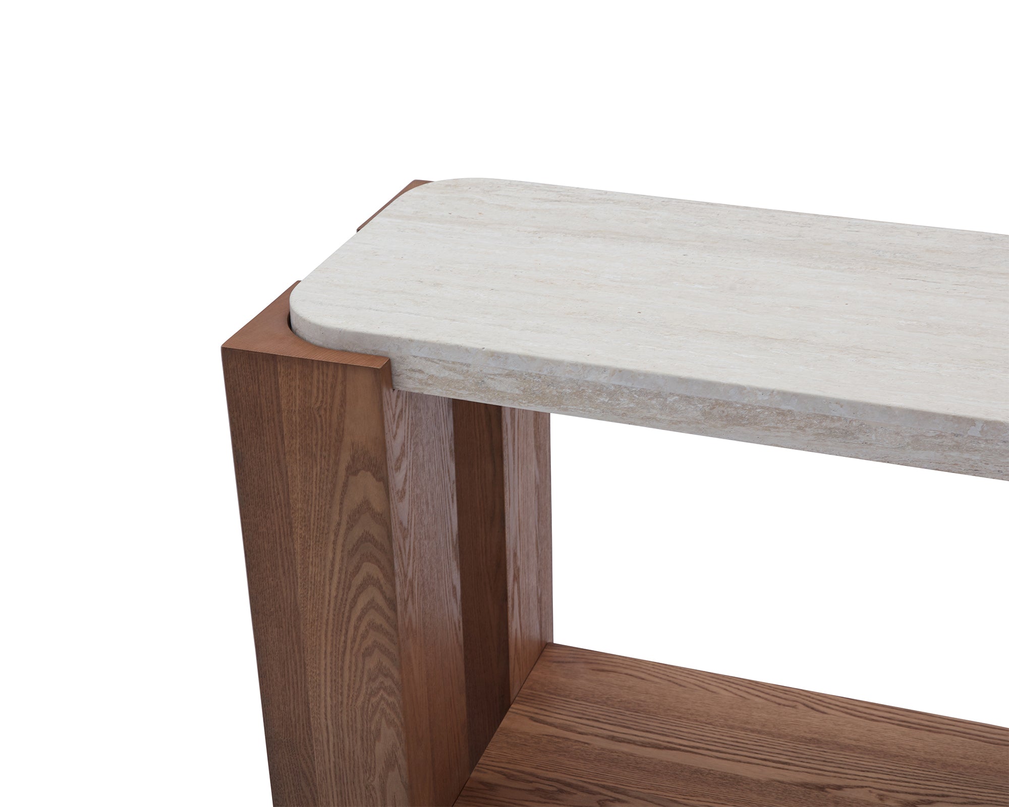Calla Console Table - Beige/Mid Brown