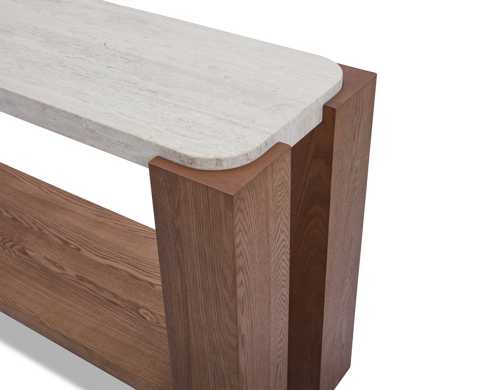 Calla Console Table - Beige/Mid Brown