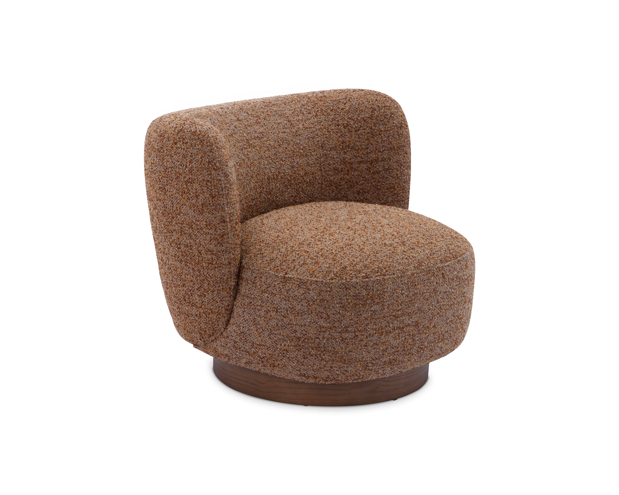 Bruno Swivel Occasional Chair - Norfolk Brown/Mid Brown
