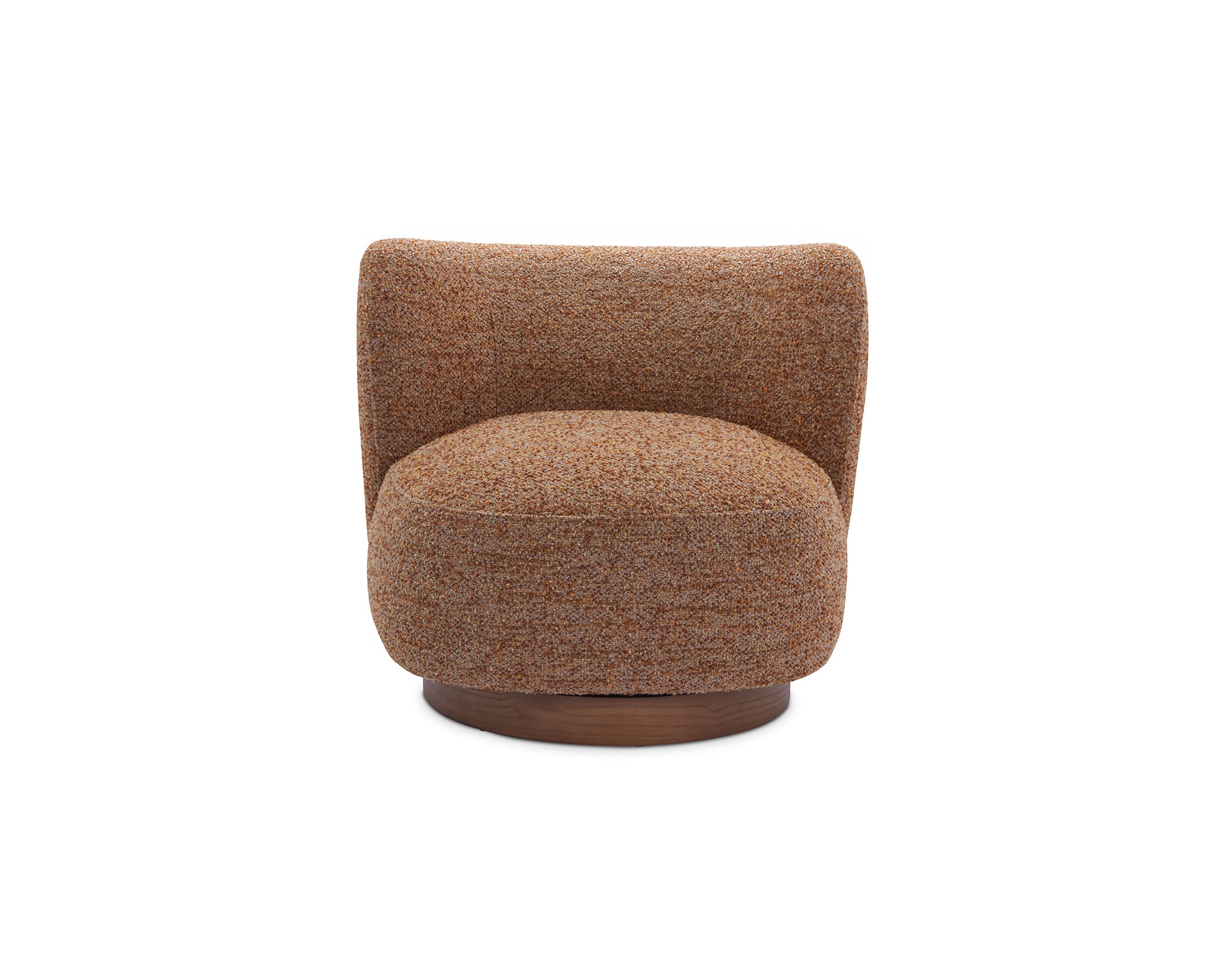 Bruno Swivel Occasional Chair - Norfolk Brown/Mid Brown