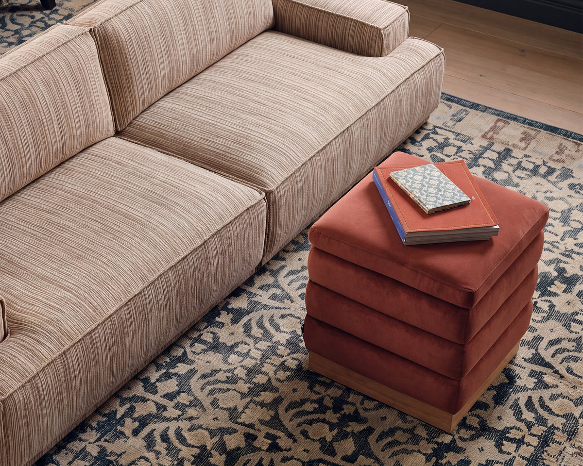 Seren Storage Ottoman - Kent Chocolate