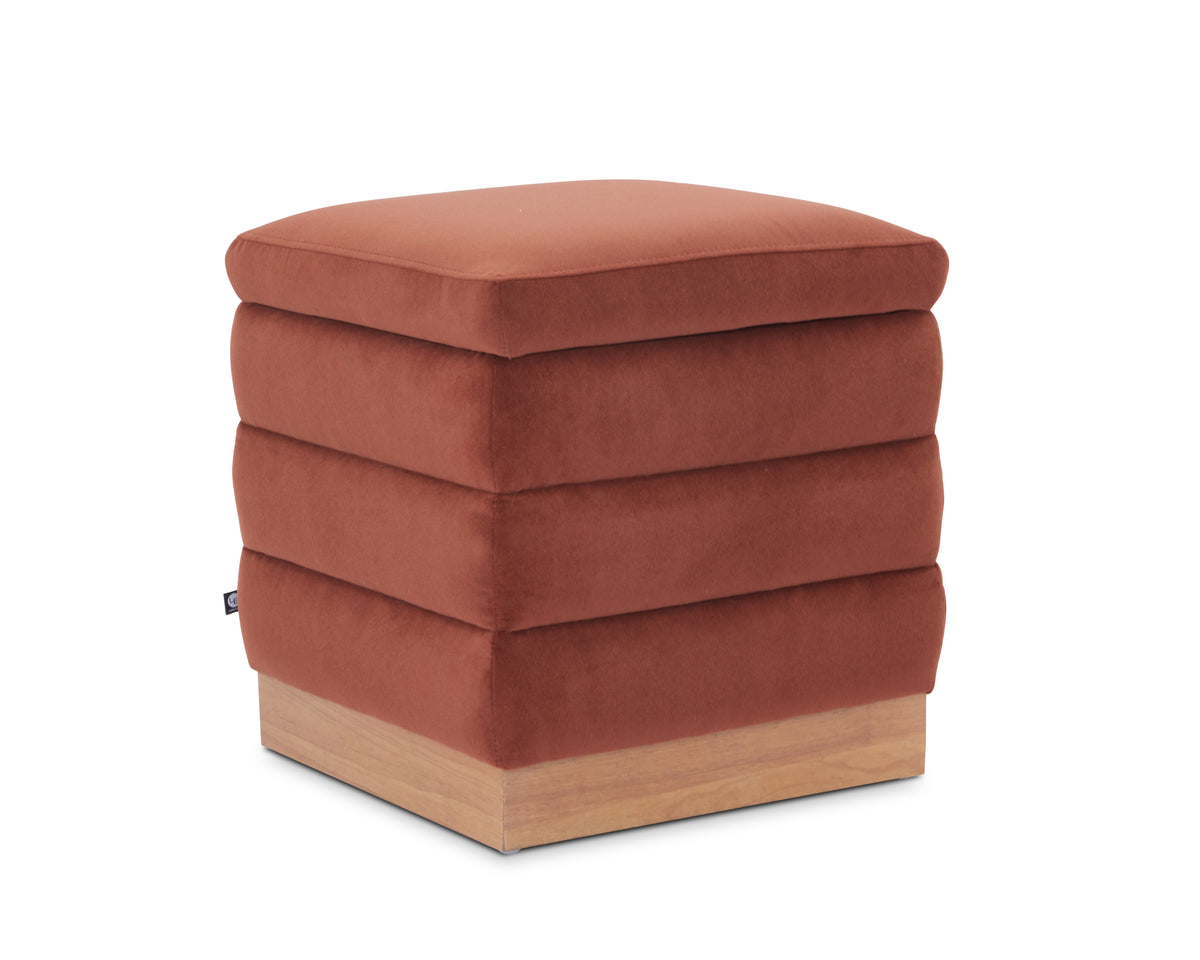 Seren Storage Ottoman - Kent Chocolate