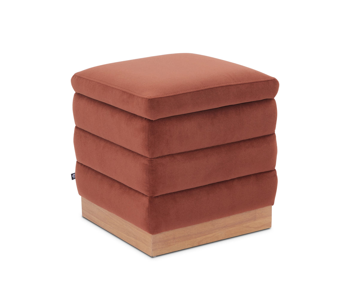 Seren Storage Ottoman - Kent Chocolate
