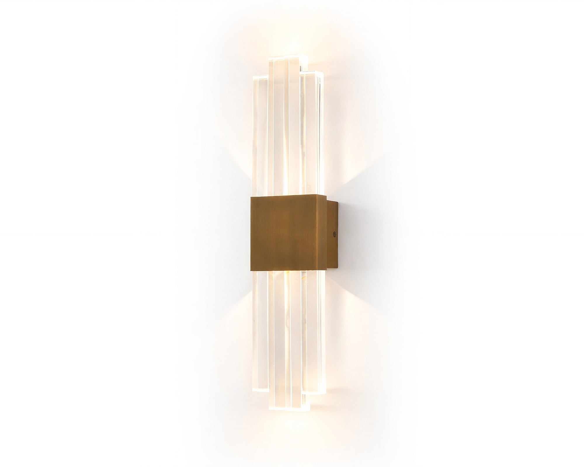 Bravura IP44 Wall Light - Acrylic and Brushed Brass