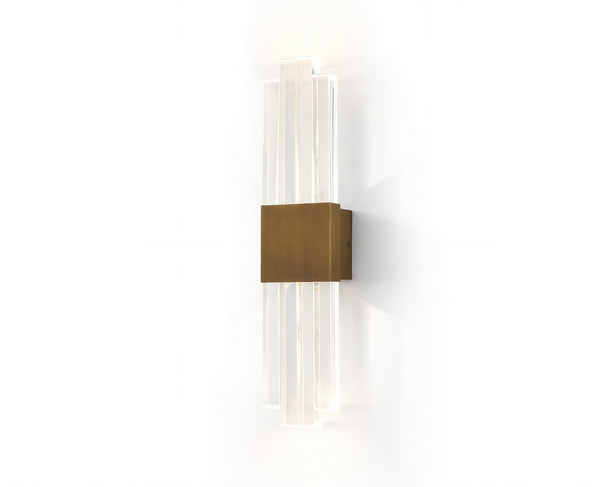 Bravura IP44 Wall Light - Acrylic and Brushed Brass