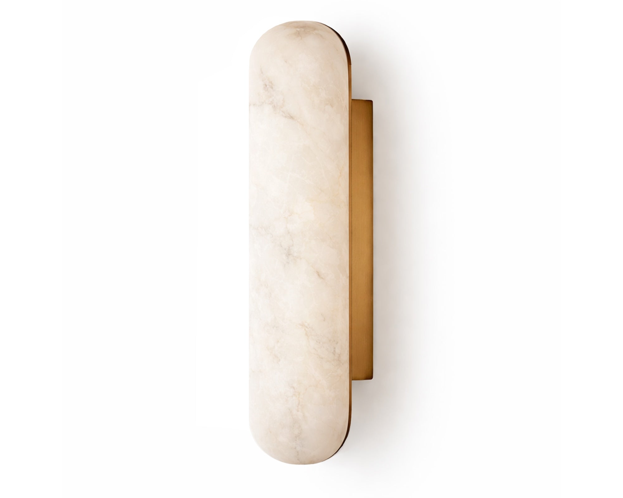 Alura IP44 Wall Light - Alabaster and Brushed Brass