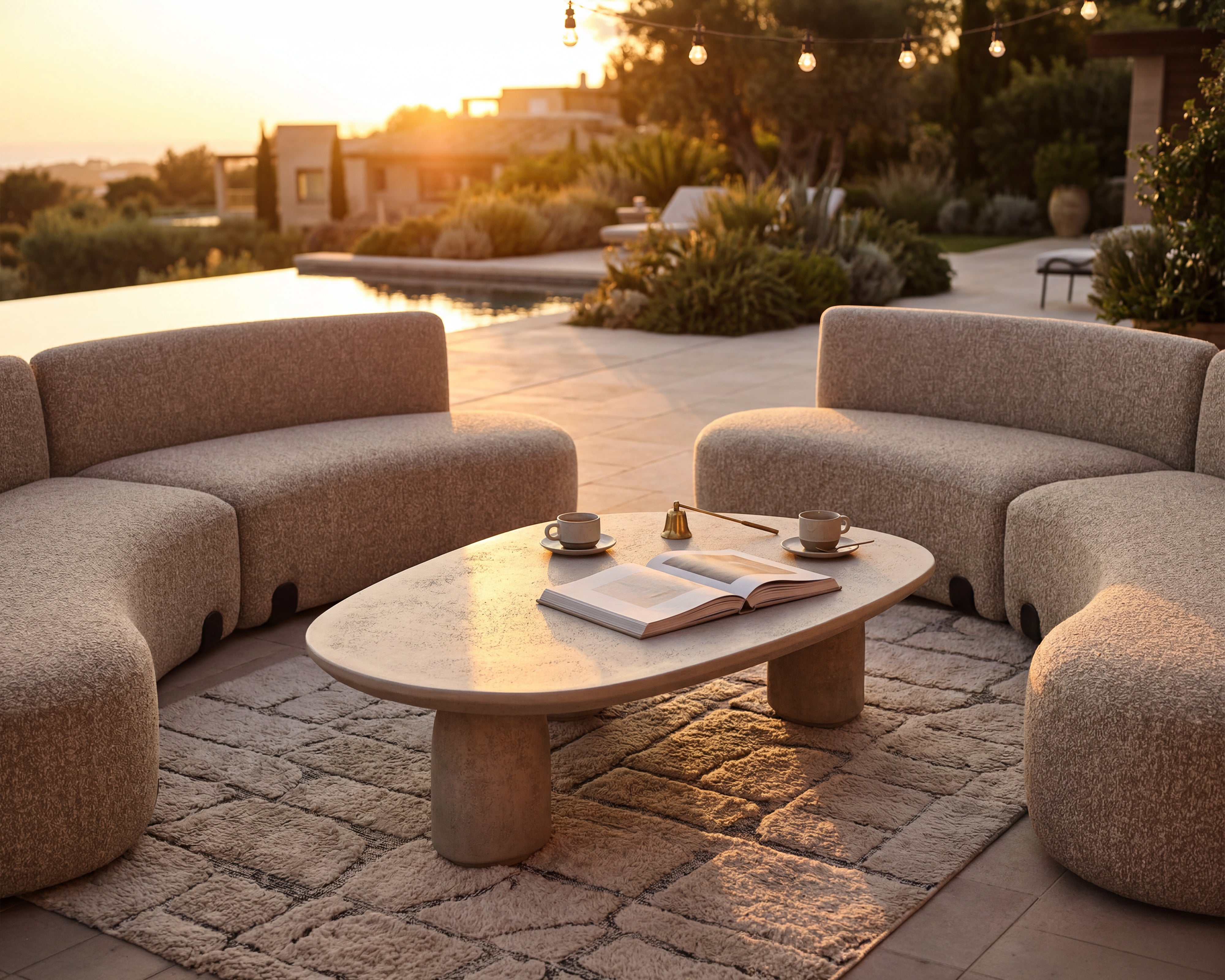 Veranda Coffee Table - Limestone