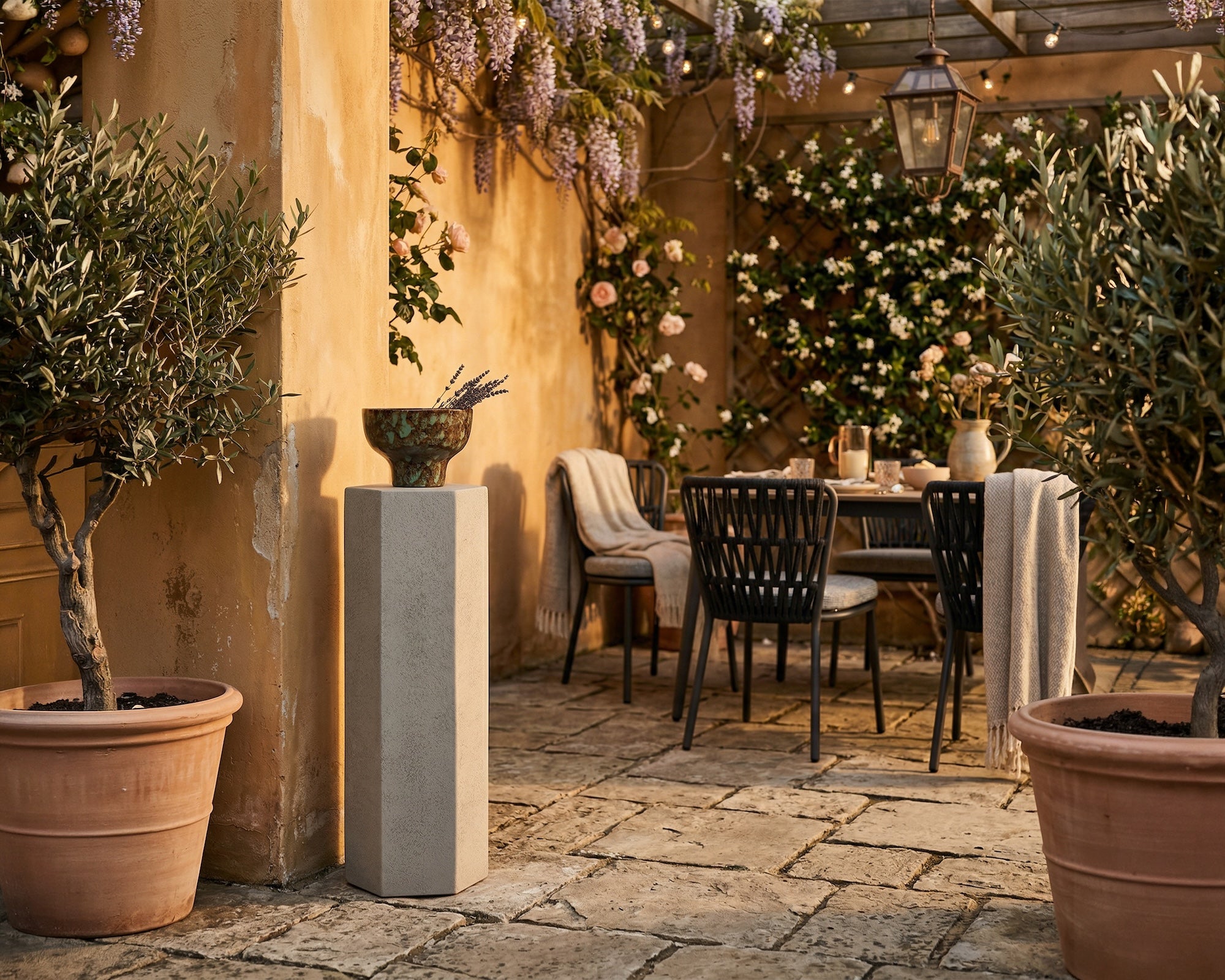 Nanpuk Pedestal - Limestone