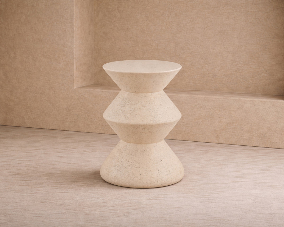 Zinda Side Table - Sandstone