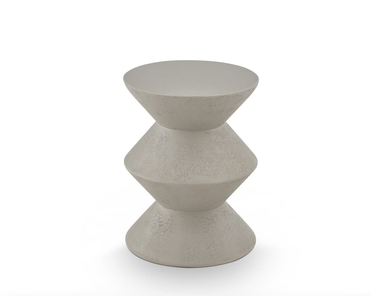 Zinda Side Table - Limestone