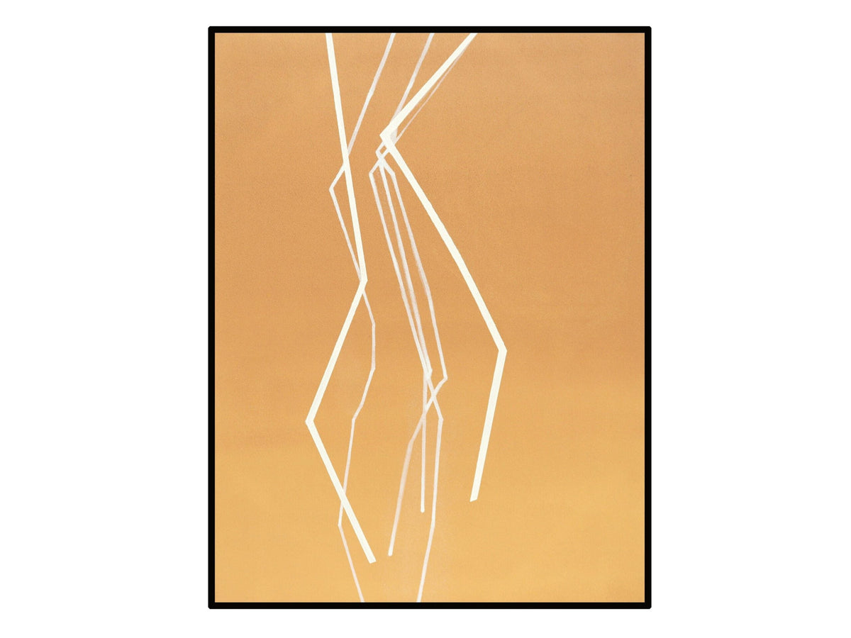 Fractal Oil Painting - Orange and White