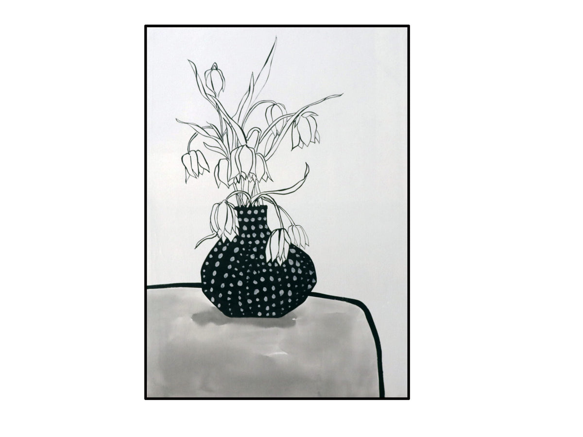 Lopez Oil Painting - Black, White and Grey