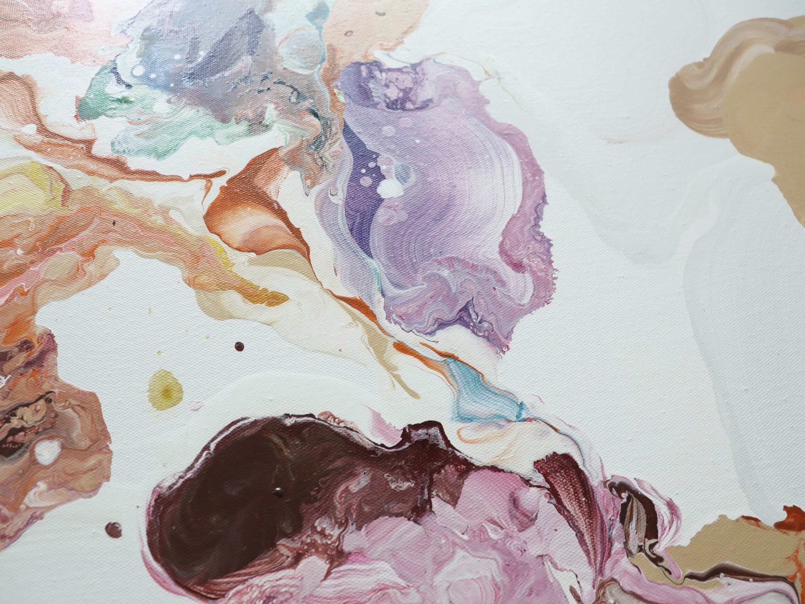 Peinture Painting - Orange, Purple, Yellow and Blue