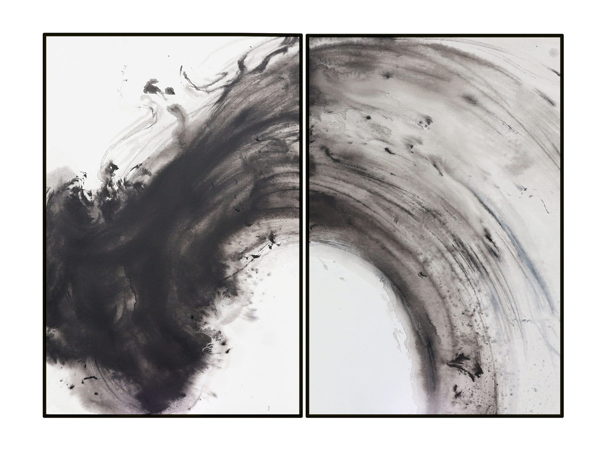 Abstract Wave Painting (set of 2)