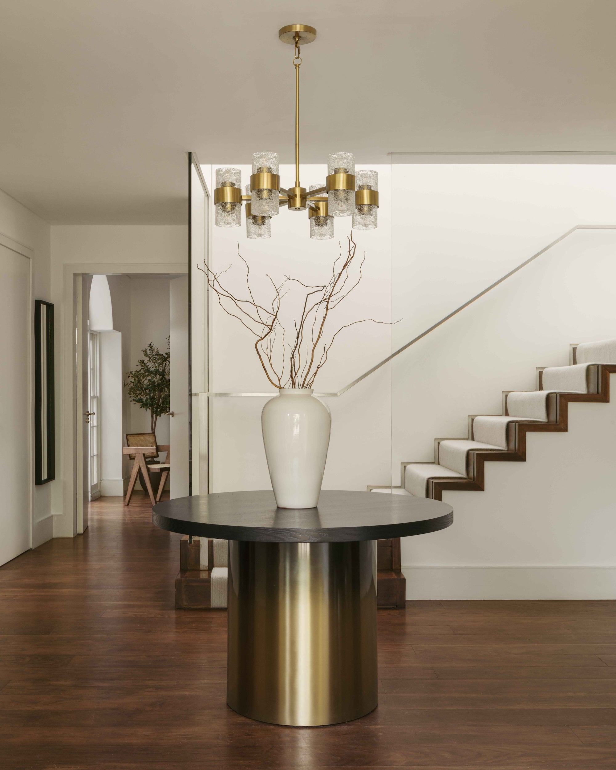 Dim Dining Table Small - Black and Gold Ombre