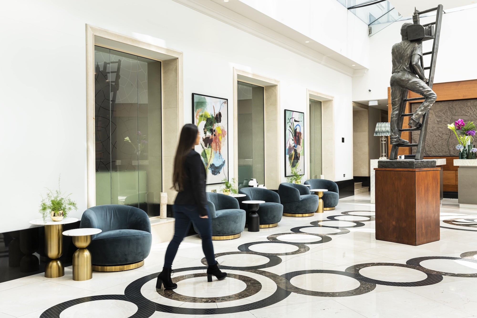 Vitale Occasional Chair - Baxter Deep Sea Velvet