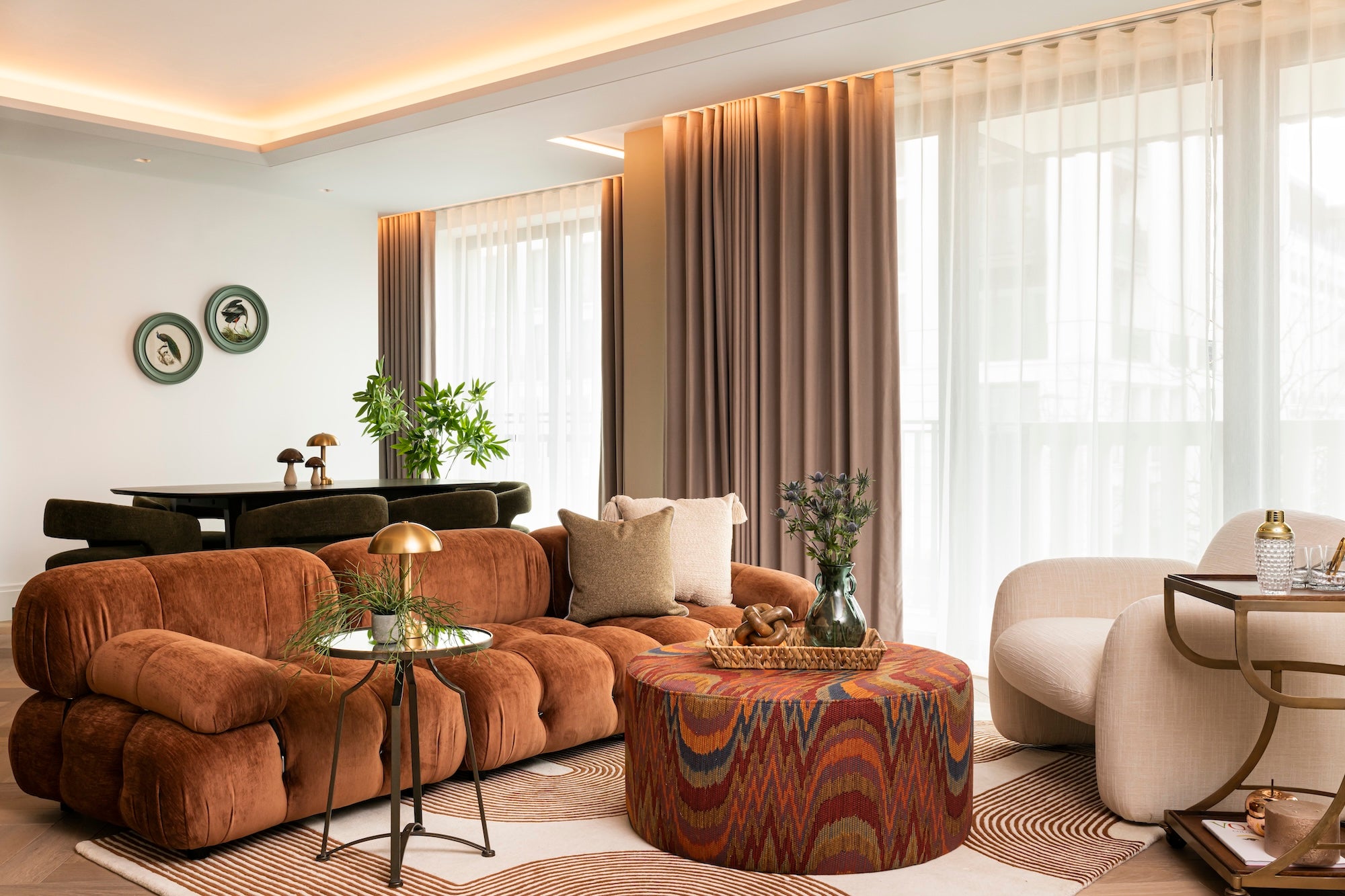 Combo Sofa - Sysley Rust II